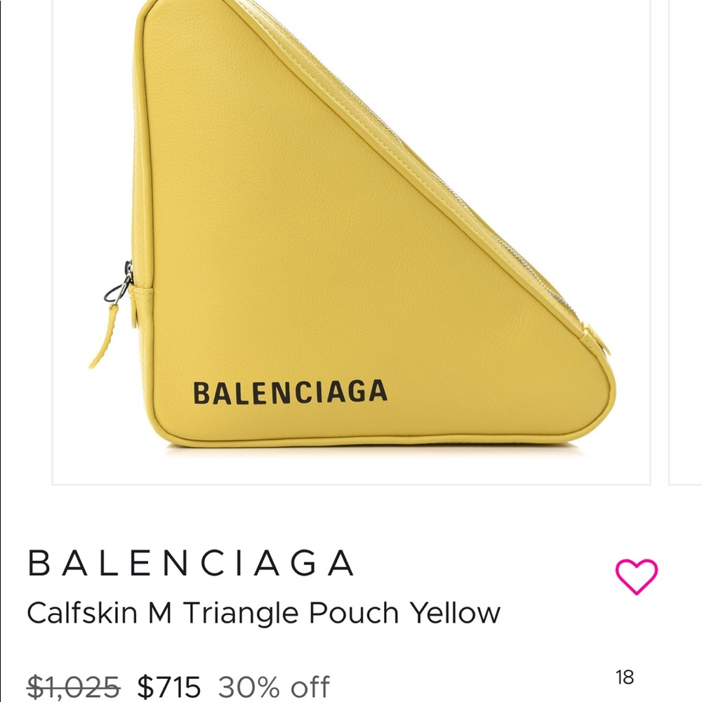 Authentic Balenciaga Triangle clutch - Picture 7 of 7